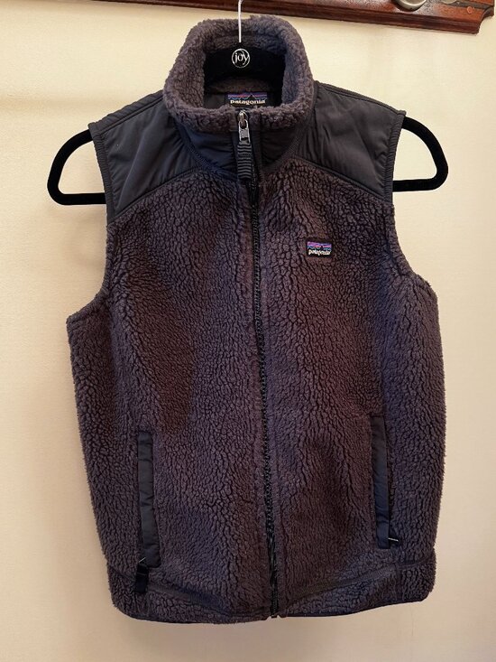 Patagonia Jackets & Blazers - Patagonia Womens Medium Gray Sherpa Fleece Zip Vest Full Zip Outdoor